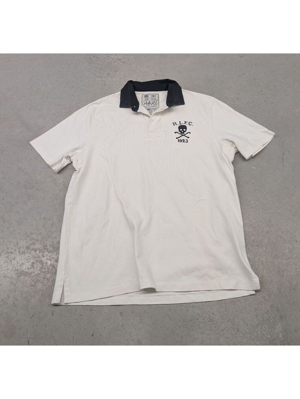 Y2K Polo Ralph Lauren FC Skull Logo Rugby Polo Shirt